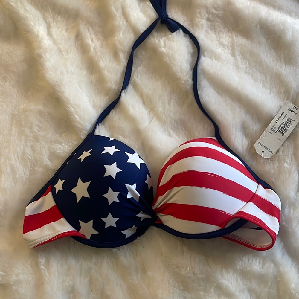 American Flag bikini top